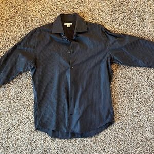 Banana Republic button-down shirt with vertical stripes